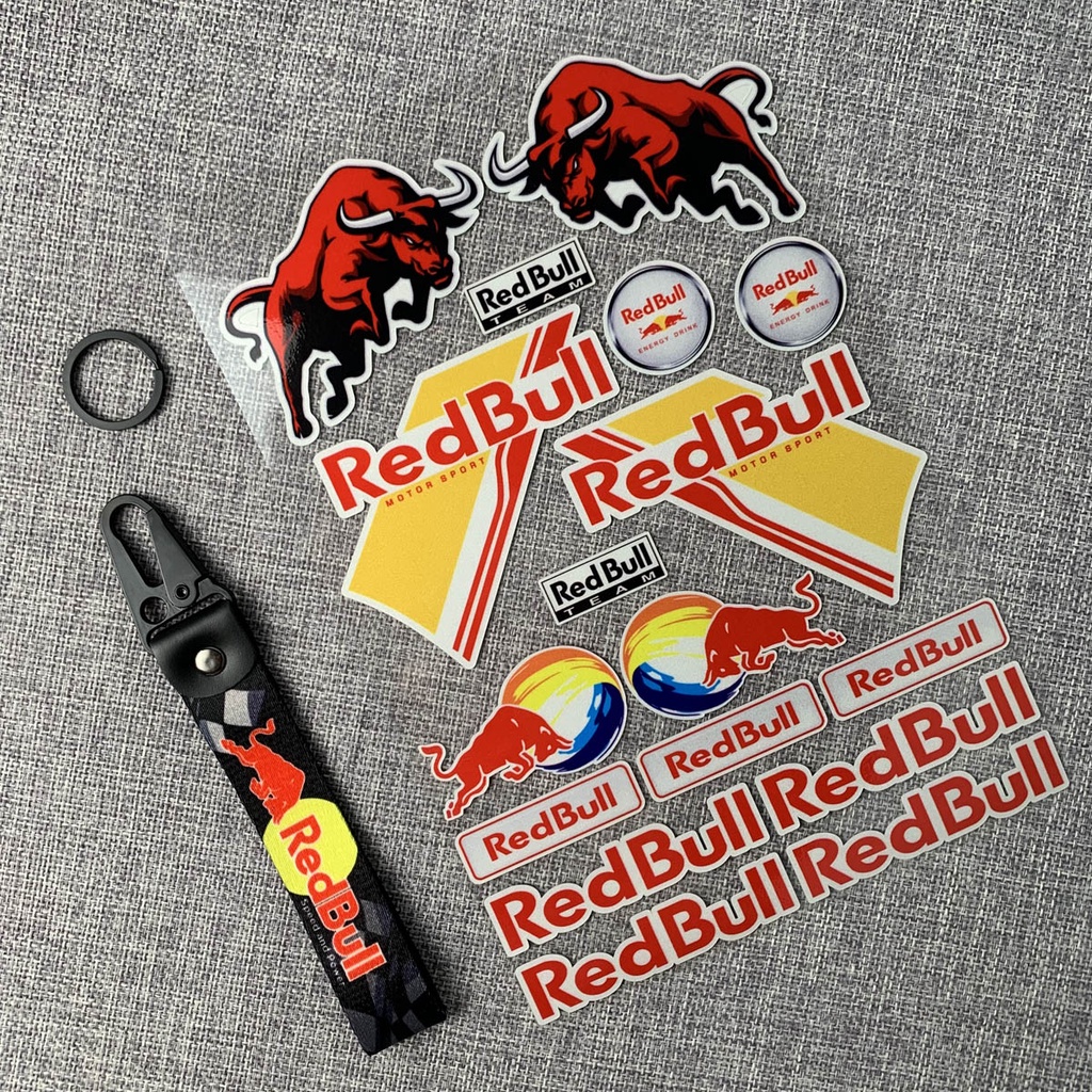 Redbull Đề Can Vinyl Da Dán Xe Hơi / Mũ Bảo Hiểm Xe Máy F1 Phản Quang MotoGP Red Bull Chống Thấm Nước