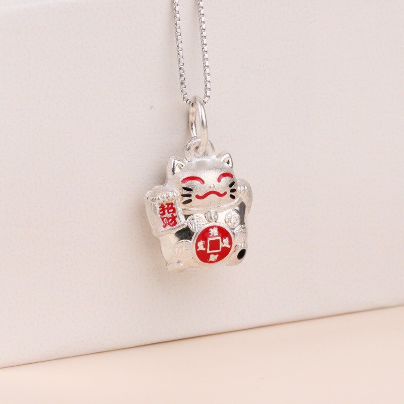 [GIÁ BUÔN] Charm bạc mèo thần tài treo - Hàng bạc loại 1 siêu đẹp PH716