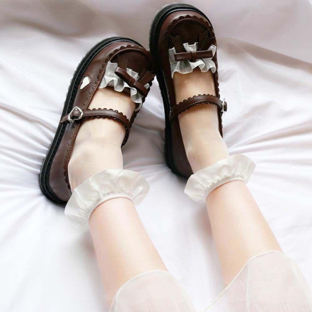 Vớ Lụa Cổ Vừa Phong Cách Nhật Bản Thời Trang Xuân Hè Cho Nữ