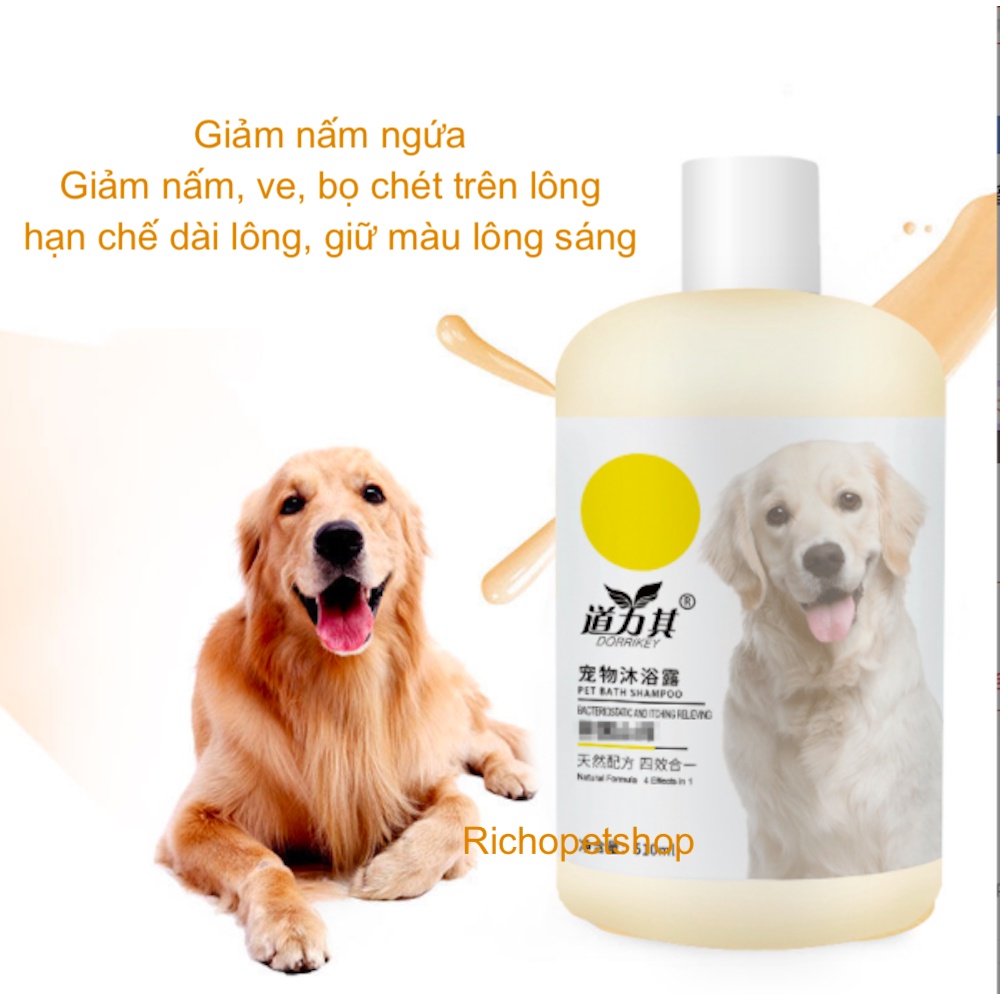 Xà bông tắm chó mèo cao cấp Dorrikey - Sữa tắm thú cưng SOS Spa 510ml