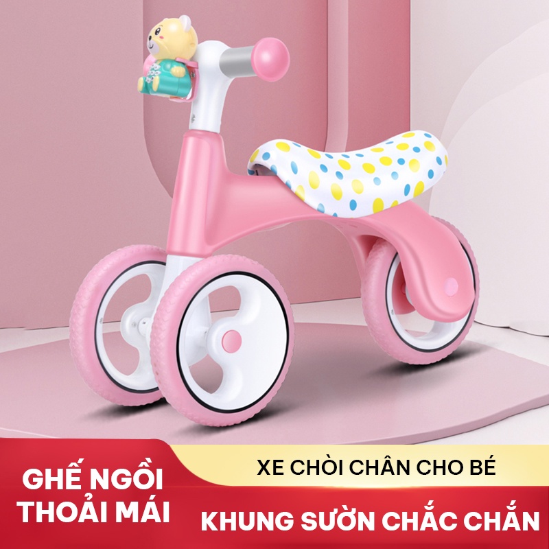 Xe chòi chân cho bé thiết kế nhỏ gọn tạo hình dễ thương ghế ngồi thoải mái chất liệu nhựa an toàn khung sườn chắc chắn