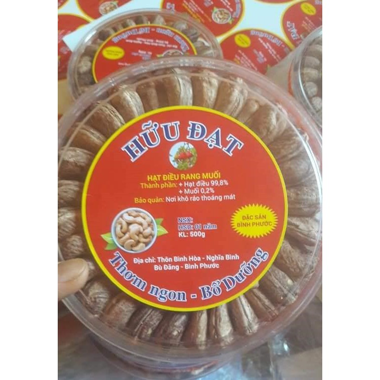 500gr  Hạt Điều Rang Muối Bình Phước Loại A.