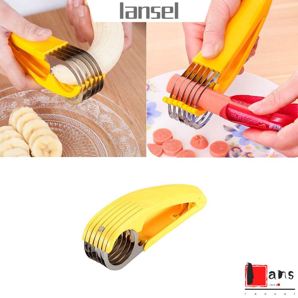 Dụng cụ cắt lát chuối/ củ quả bằng thép không gỉ màu sắc đẹp mắt tiện lợi dễ sử dụng