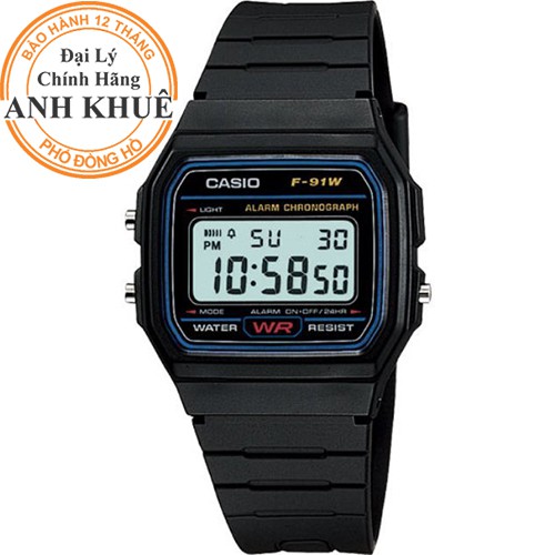 Đồng hồ nam dây nhựa huyền thoại Casio chính hãng Anh Khuê F-91 F-91W-1DG | BigBuy360 - bigbuy360.vn