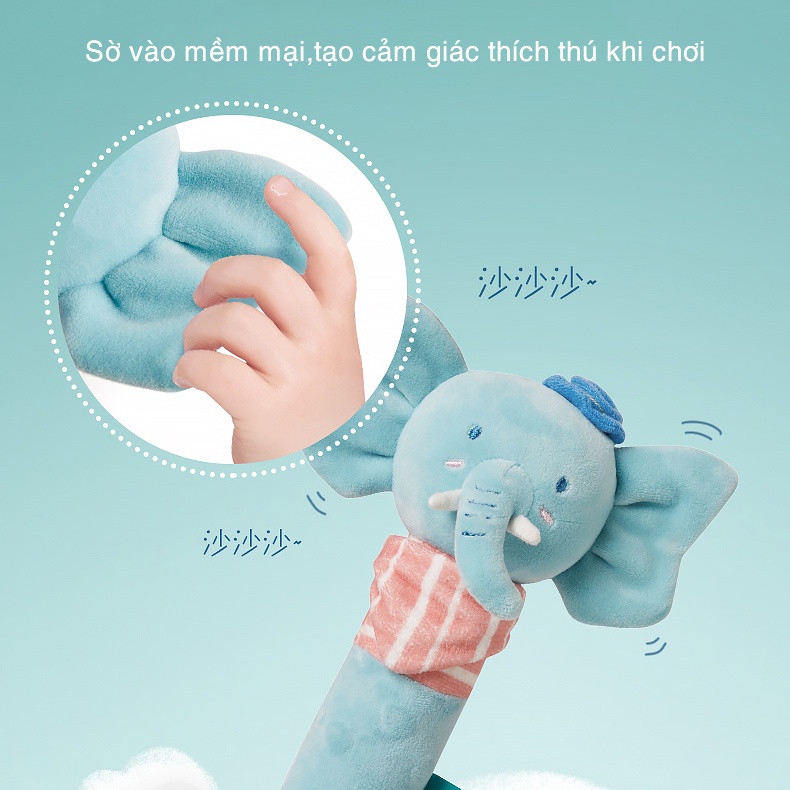 Lục lạc cầm tay cao cấp KUB, đồ chơi cầm tay hình thú cho bé - KUB OFFICIAL