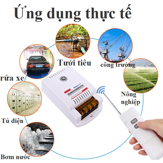 [CÓ HỌC LỆNH]Bộ công tắc điều khiển từ xa 5Km Honest công suất lớn 40A/220V 9220KG-5- CHÍNH HÃNG HONEST