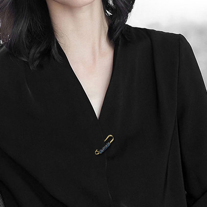 Trâm Cài Áo Đính Đá Bằng Kim Loại Cho Nữ