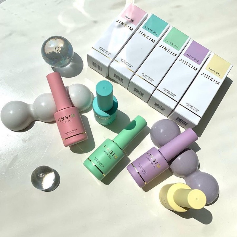 Higel nail - Base gel, top gel, clear gel, matt top, layer gel JINSIM