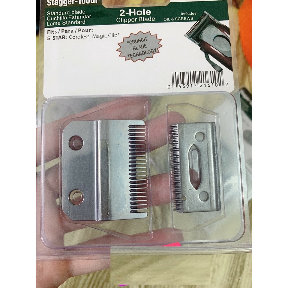 Lưỡi Kép Tông Đơ Barber Professional Stagger-Tooth 2-Hole Clipper Blade 2162
