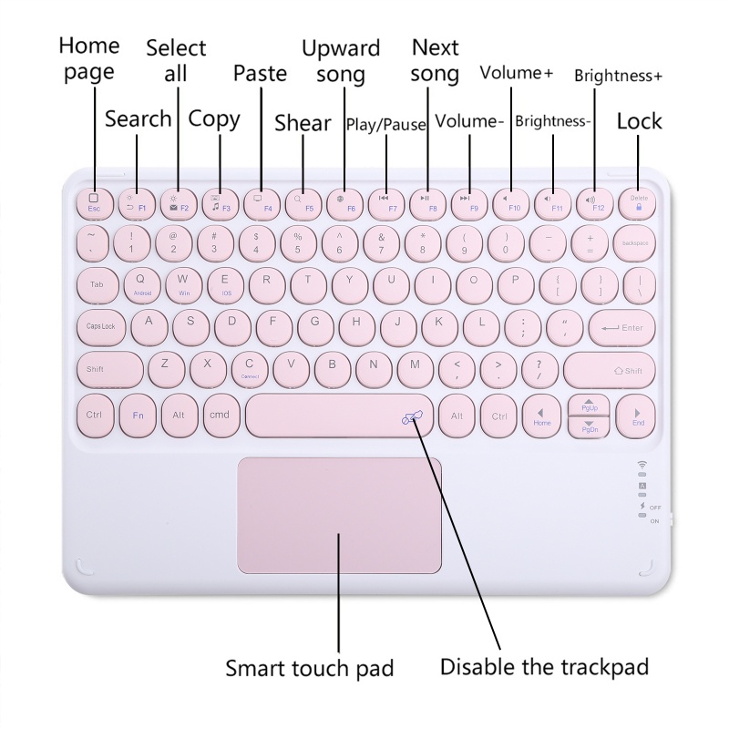 Bàn Phím Không Dây Bluetooth 5 0 Chuyên Dụng Cho Bàn Phím Cảm Ứng