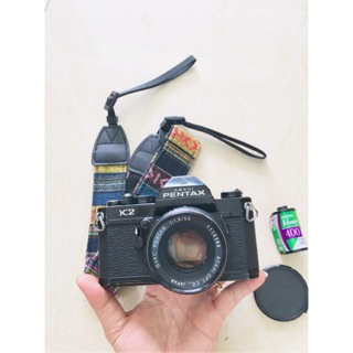 Máy ảnh chụp film Pentax K2 + lens Smc pentax 50mm f1.8 ngàm pentax K