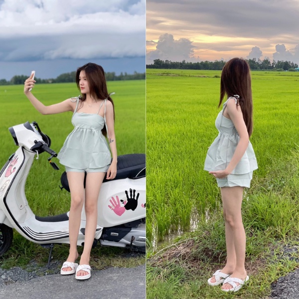 Set babydoll kèm quần cao cấp Ms12