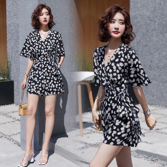 Jumpsuit hoa cao cấp hàng nhập hoa cúc size M L XL 2Xl