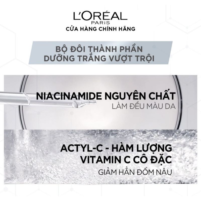 Tinh chất tăng cường dưỡng trắng da, giảm thâm nám L'Oreal Paris White Perfect Clinical 30ml