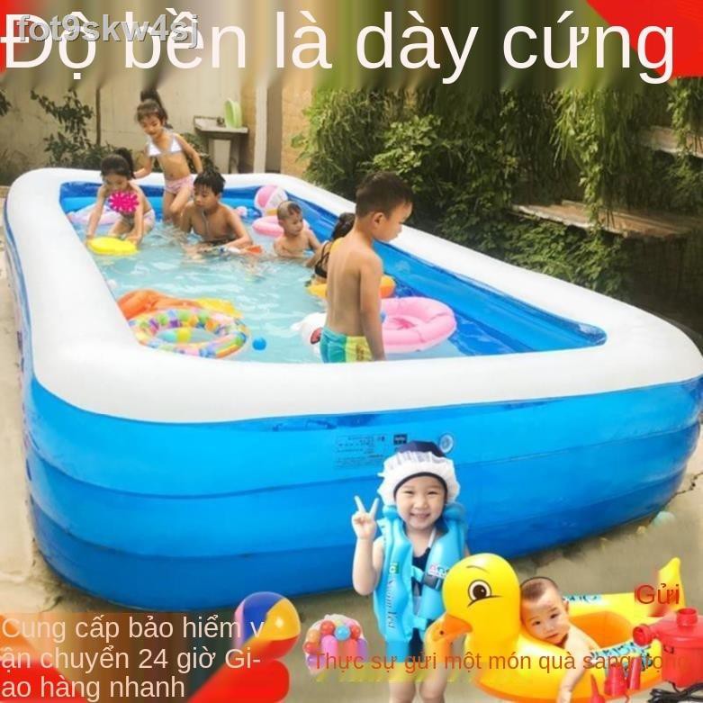 Đệm hơi mùa hè nhiều người bể bơi bơm phòng ngủ có máy điện bé nhỏ làm sâu lòng bồn tắm, thành đa năng bằng nhựa