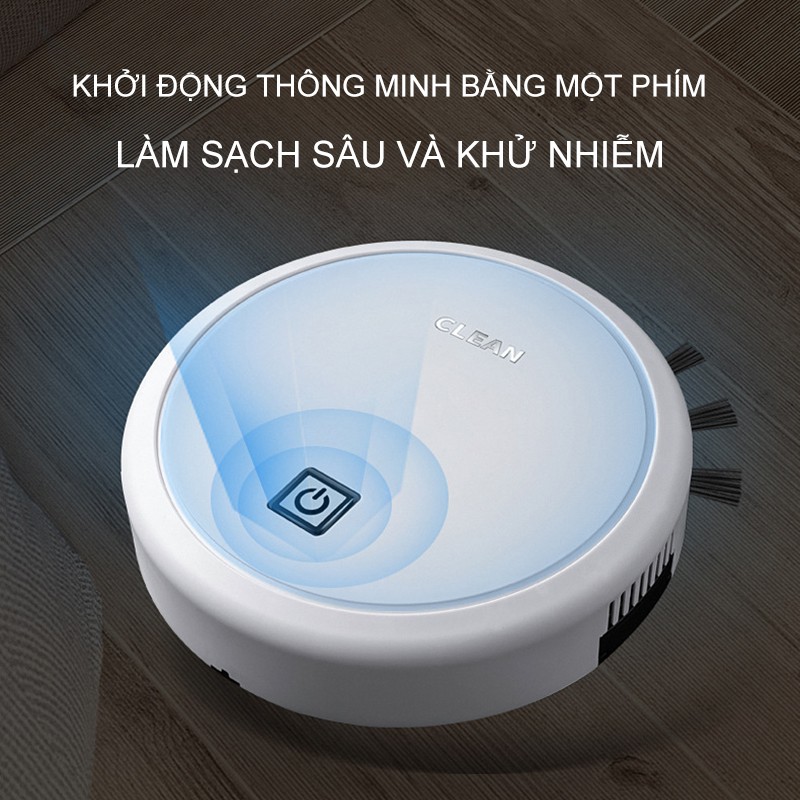 Robot Hút Bụi Chức Năng Vượt Trội 3 Trong 1( HÀNG CHUẨN) Hút Các Loại Lông Thú Cưng Sử Dụng Sạc USB Tiện Dụng [GM-8]