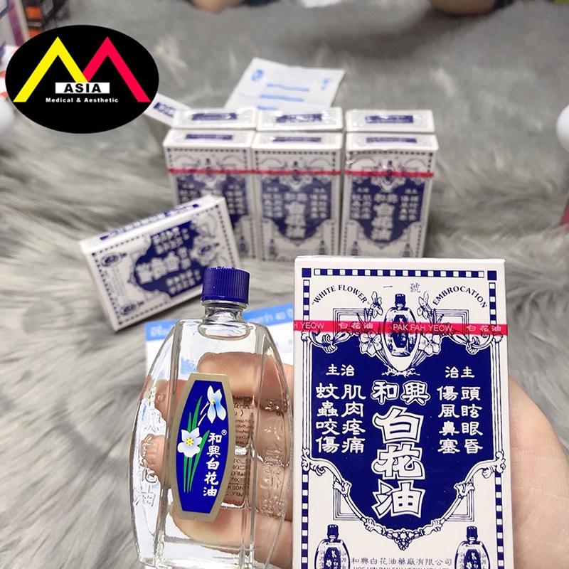 Dầu gió bạch hoa , dầu trắng Hoe Hin massage hít giảm đau bầm tím bong gân cảm cúm dầu nóng thái lan , hongkong 20ml