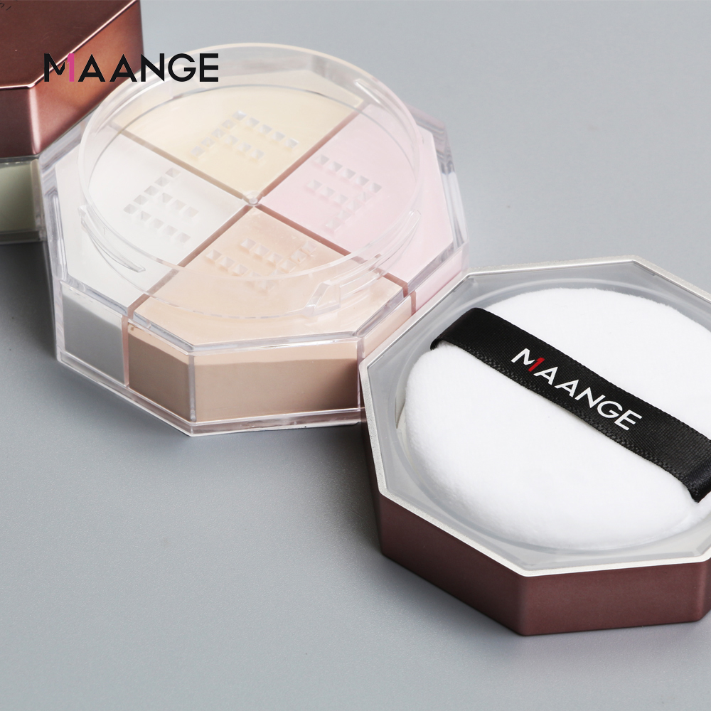 Phấn phủ dạng bột MAANGE 88g 4 màu siêu mịn kiềm dầu màu sắc tự nhiên | BigBuy360 - bigbuy360.vn