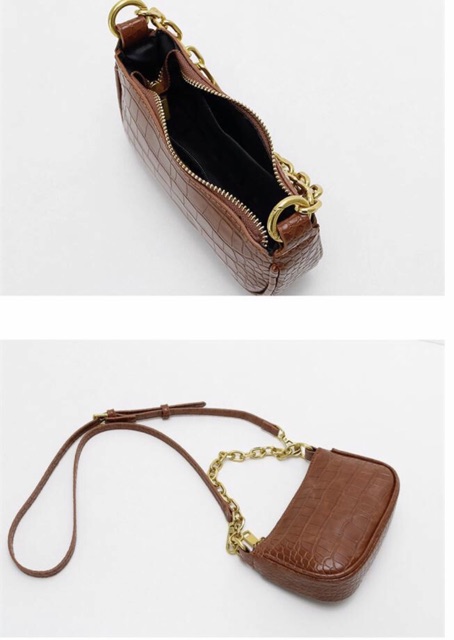 Ví kẹp nách da sần quai xích xuất Hàn S026