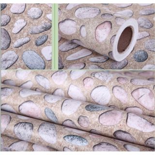 1 mét Giấy dán tường đá sỏi nhỏ khổ 45cm keo sẵn bóc dán