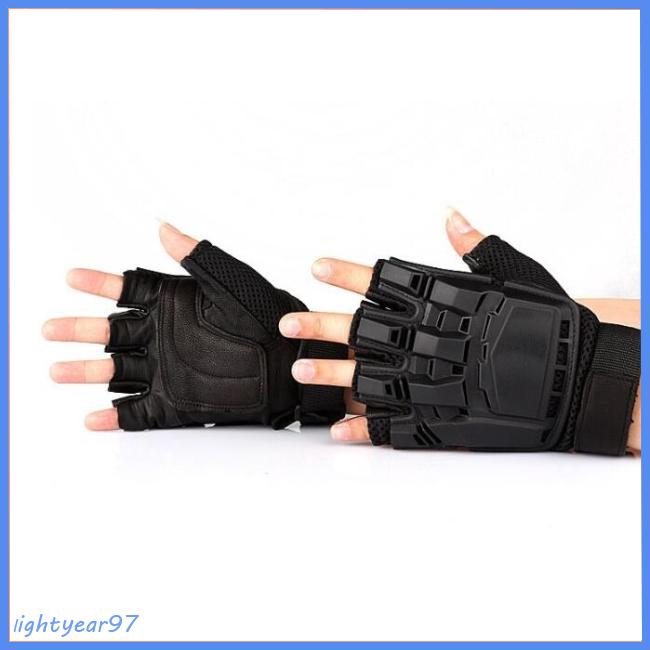 Military Airsoft Paintball Police Tactical Gloves Half Finger Protect Armed Gloves