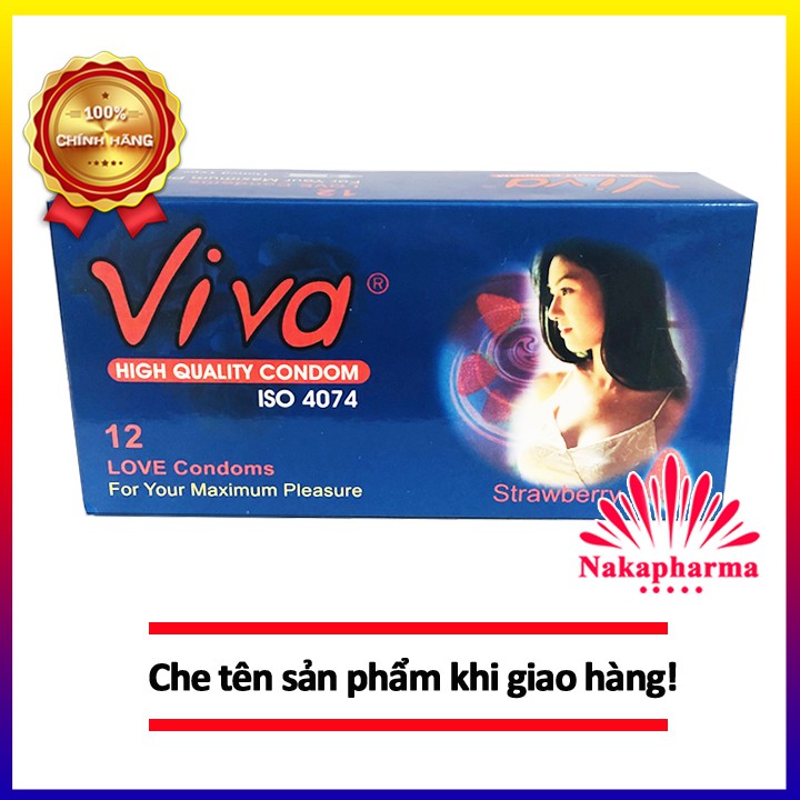 [CHE TÊN SẢN PHẨM] Bao cao su VIVA - BCS Viva - Kéo dài thời gian quan hệ, độ bền cao