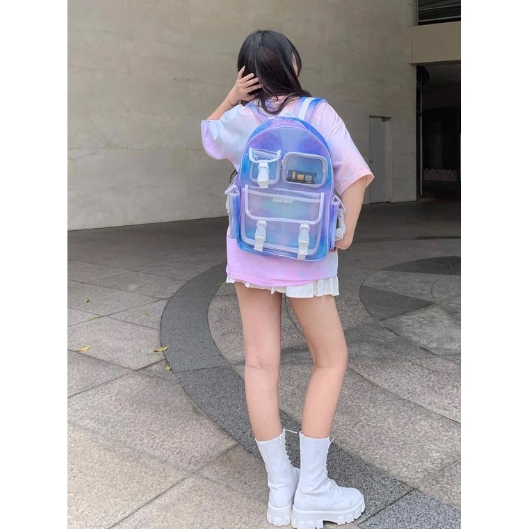 Balo Đi Học Degrey Galaxy Tím Loang | Balo Thời Trang Chuẩn Cao Cấp