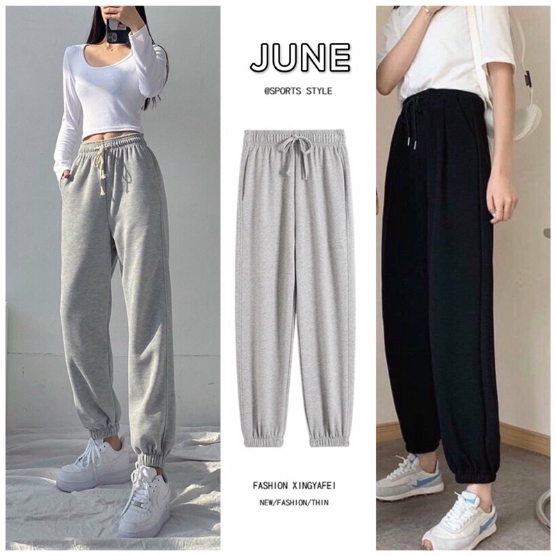 Quần jogger nữ [video ảnh thật] quần dài bo gấu phong cách ulzzang hàng chuẩn đẹp | BigBuy360 - bigbuy360.vn