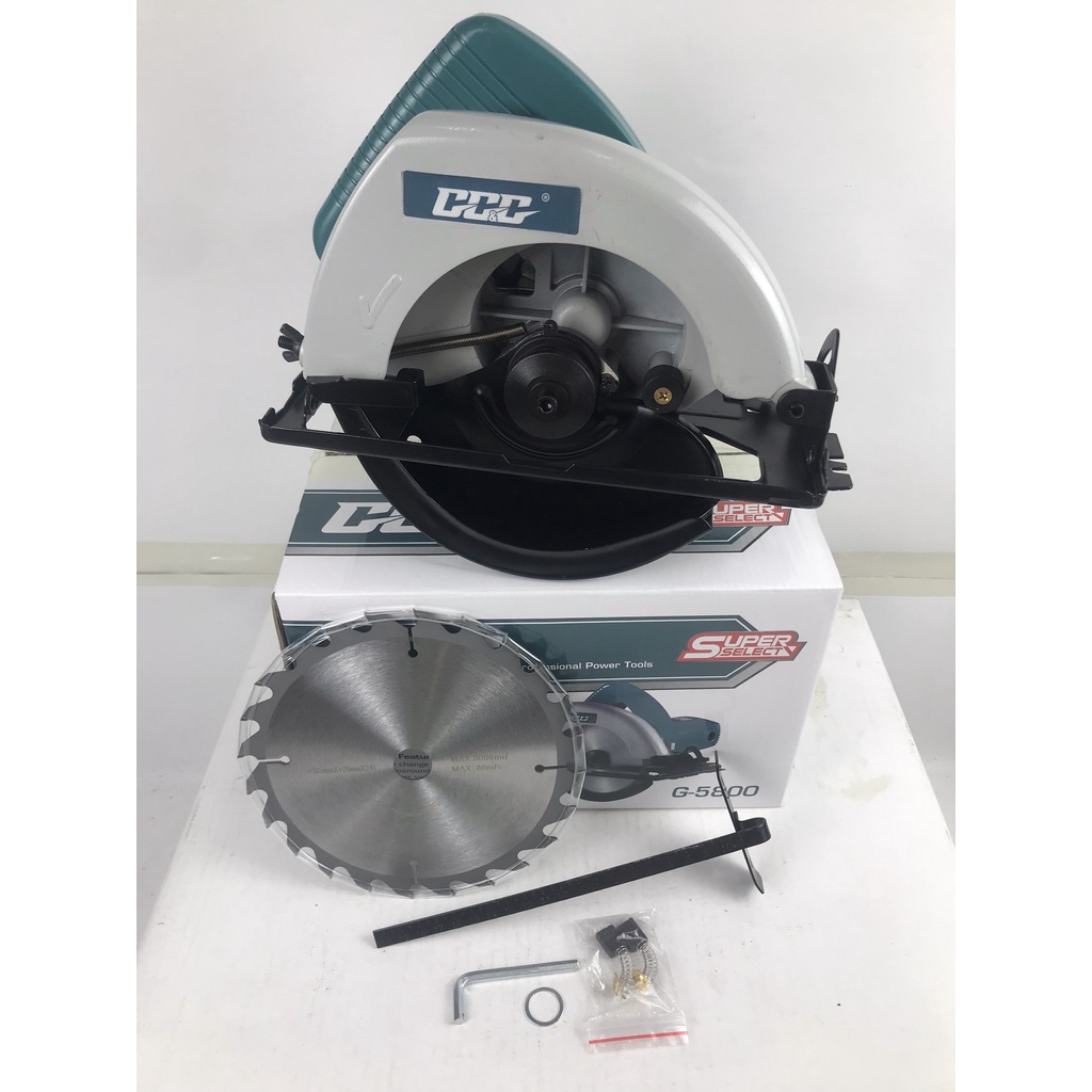 Máy cắt gỗ, máy cưa gỗ lưỡi 185mm chính hãng GGG G-5800| Công suất lớn 1600w, cắt góc 45 độ