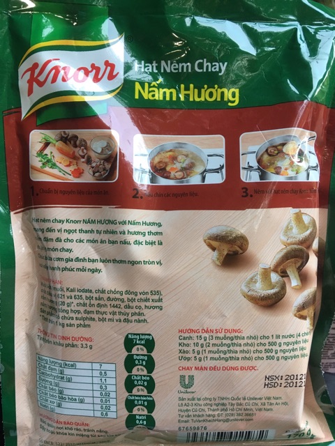 HẠT NÊM KNORR CHAY NẤM HƯƠNG 380g