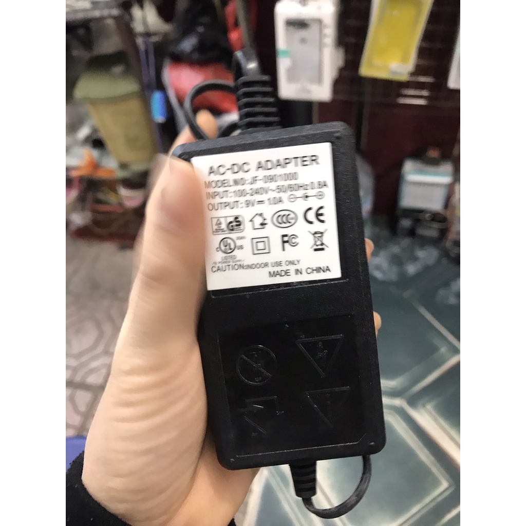 HÀNG MỚI Adapter BỘ ĐỔI Nguồn điện 9V 1A CÓ ĐEN BÁO