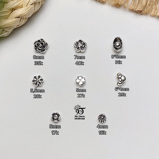 Charm chặn hoa bạc 925