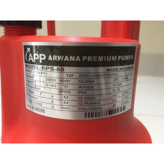 Bơm APP BPS 80- Bơm hút sàn mini đến từ Taiwan