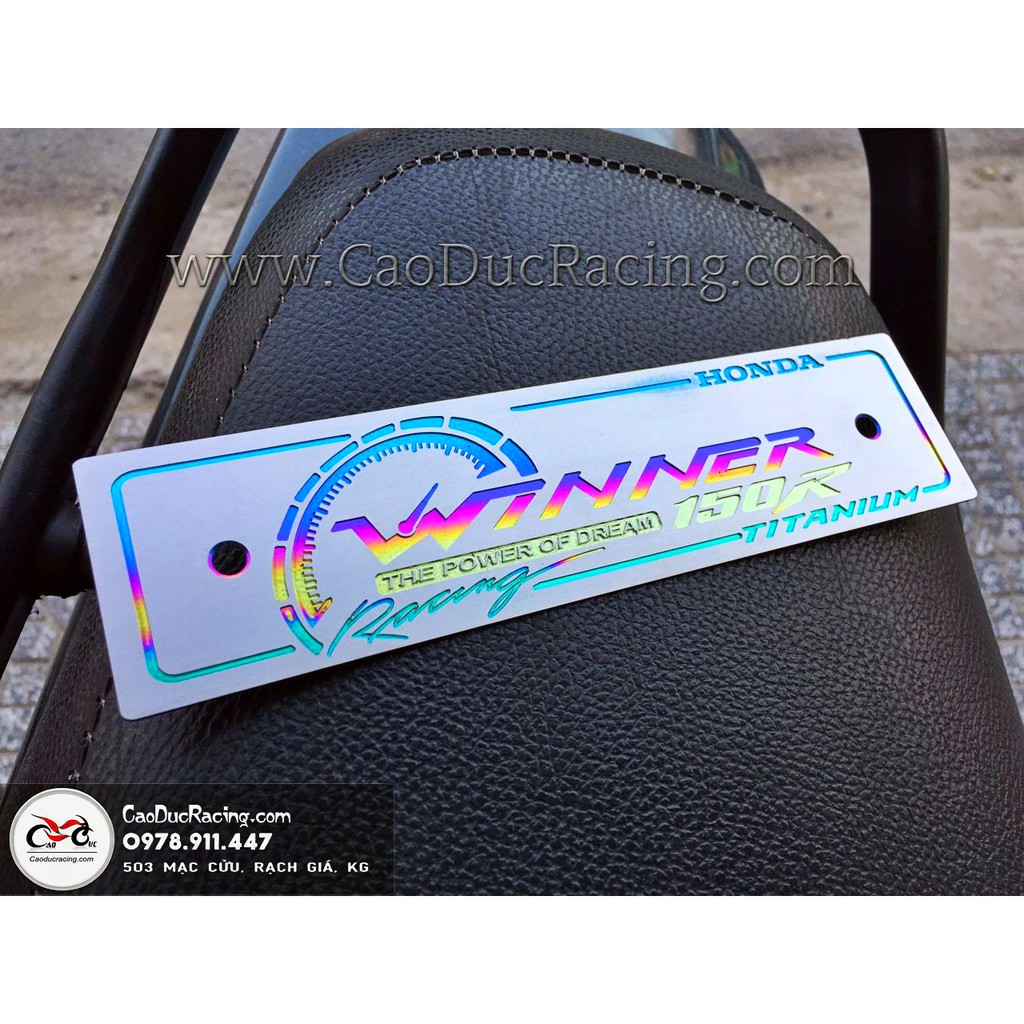 Bảng tên Titan Winner - bảng tên titanium winner - điện phân 7 sắc chữ winner