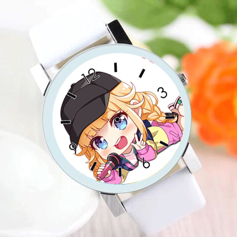 Đồng hồ đeo tay nam nữ in hình KHỔNG MINH THÍCH ĐI QUẨY anime chibi thời trang cá tính