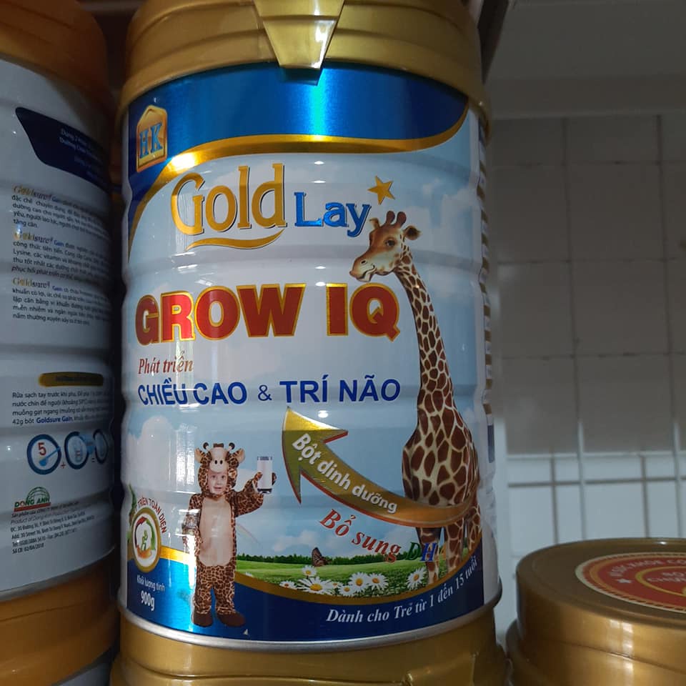 Sữa tăng trưởng chiều cao cho trẻ 1-15 tuổi Goldlay 900g (MẪU MỚI)