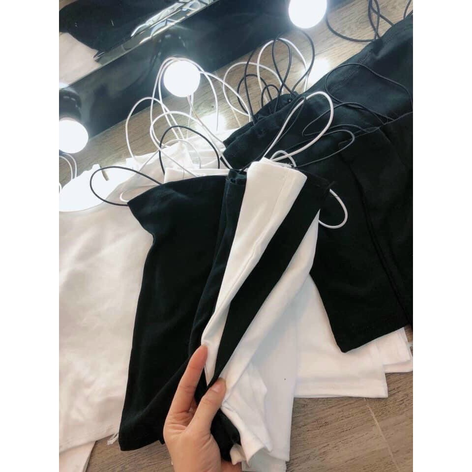 [Mã FASHIONT4WA2 giảm 10K đơn 50K] Áo croptop len tăm 2 dây cực chất | BigBuy360 - bigbuy360.vn