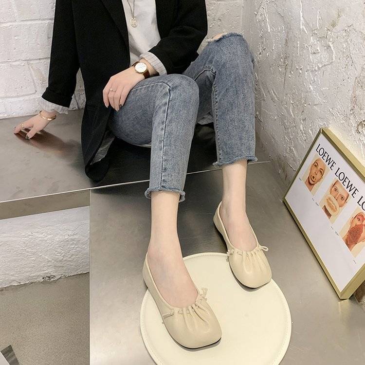 Giầy lười Giày Búp Bê Đế Bằng Thiết Kế Mới Thời Trang Mùa Xuân Theo Phong Cách Hàn Quốc