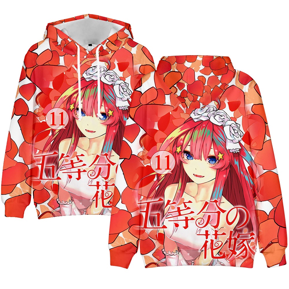 Áo Hoodie Hóa Trang Nhân Vật Nakano Ichika Nino Miku 3D