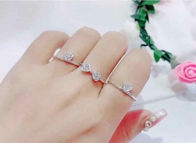 (3in1) NHẪN BẠC CỎ 4 LÁ ĐEO NHIỀU KIỂU