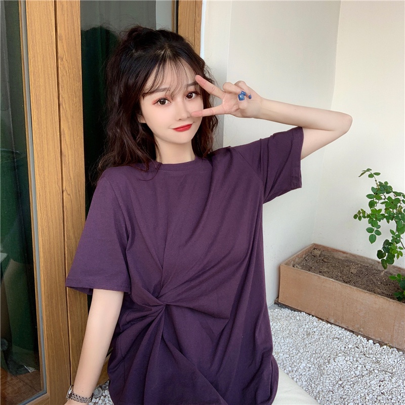 Áo Thun Tay Ngắn Dáng Rộng In Chữ kinked Đơn Giản Thời Trang Cho Nữ