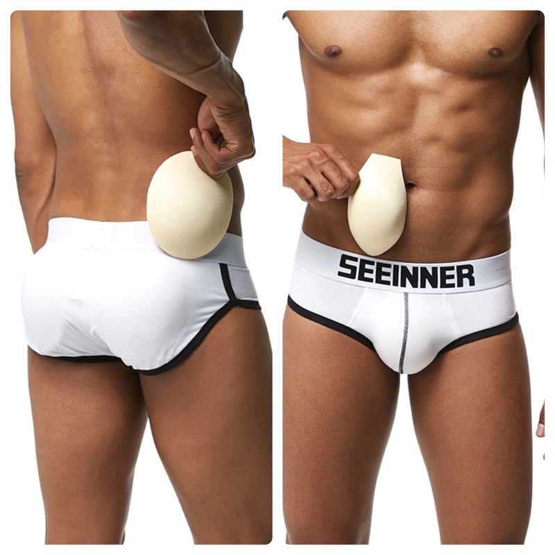 Quần độn mông và CU nam 2in1 quần lót sịp độn Dáng tam giác - hàng chính hãng SEEINNER - Sịp lót độn mông và ciu QDMS3