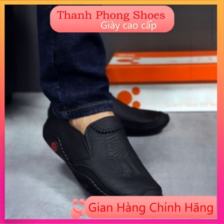 Giày lười da nam giày in vân cá sấu siêu hot