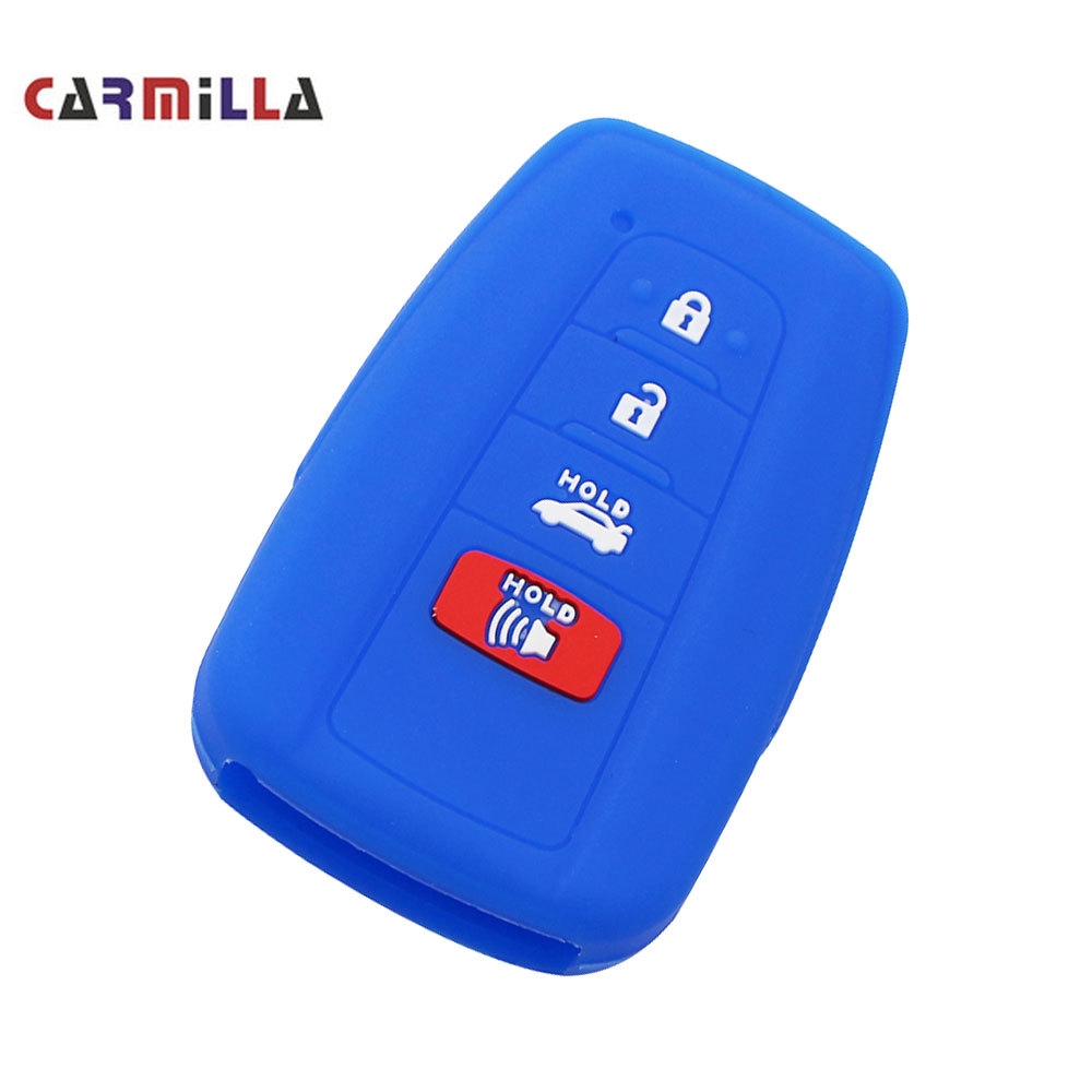 Vỏ Silicone Bảo Vệ Chìa Khóa Điều Khiển Từ Xa Cho Toyota Camry CHR Corolla RAV4 Avalon Land Cruiser Prado Prius 2017 2018 2019