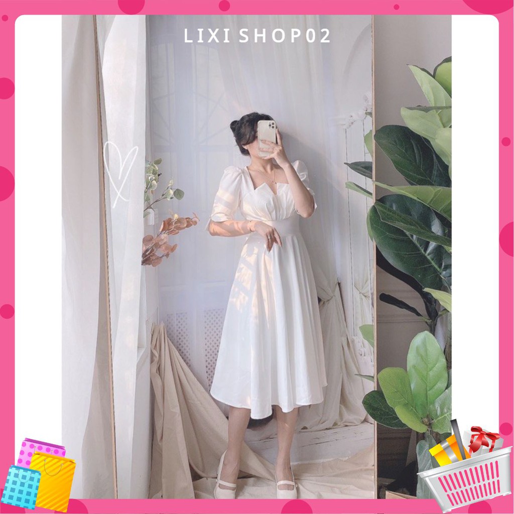 [new] Đầm dự tiệc trắng chụp kỷ yếu mặc dự tiệc dạo phố cực xinh [CÓ MÚT NGỰC] vải thiết kế 2 lớp mã XENGUC | BigBuy360 - bigbuy360.vn