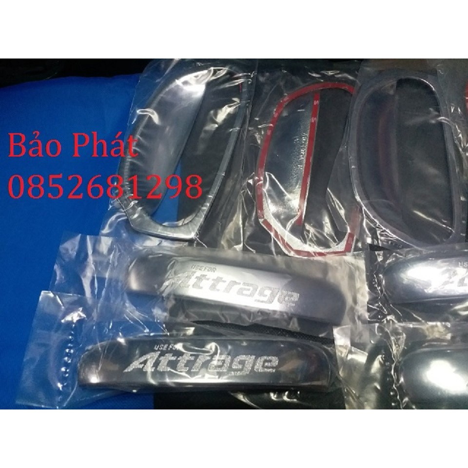 Bộ ốp Tay cửa + Hõm cửa mạ crom dùng Chung các đời xe Mitsubishi Attrage 2013-2020
