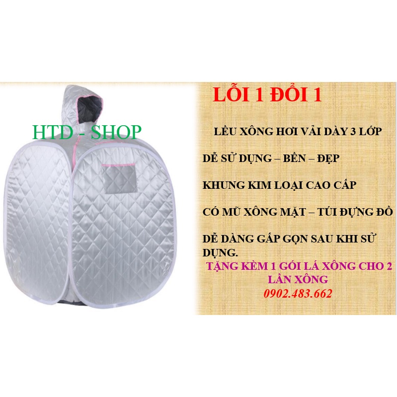 Set lều xông dày chui đầu cao cấp + nồi xông hơi 2.6l, tặng kèm ổ chuyển đổi 3 chấu. Bảo hành 6 tháng.