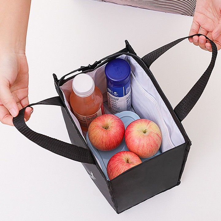 Túi giữ nhiệt cao cấp đựng hộp cơm đồ ăn giao hàng có khóa kéo 3 lớp giữ nhiệt kiểu xuất Nhật sang trọng tiện lợi | BigBuy360 - bigbuy360.vn