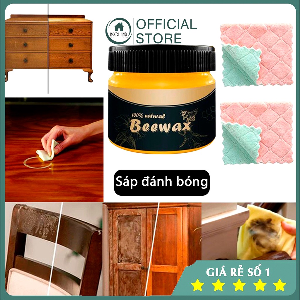 Sáp Đánh Bóng Đồ Gỗ Beewax  Đa Năng, Sáp Ong Đánh Bóng Làm Mới Nội Thất, Sáp Tự Nhiên Làm Bóng Bàn Ghế Gỗ, Tủ Gỗ, Sàn Gỗ