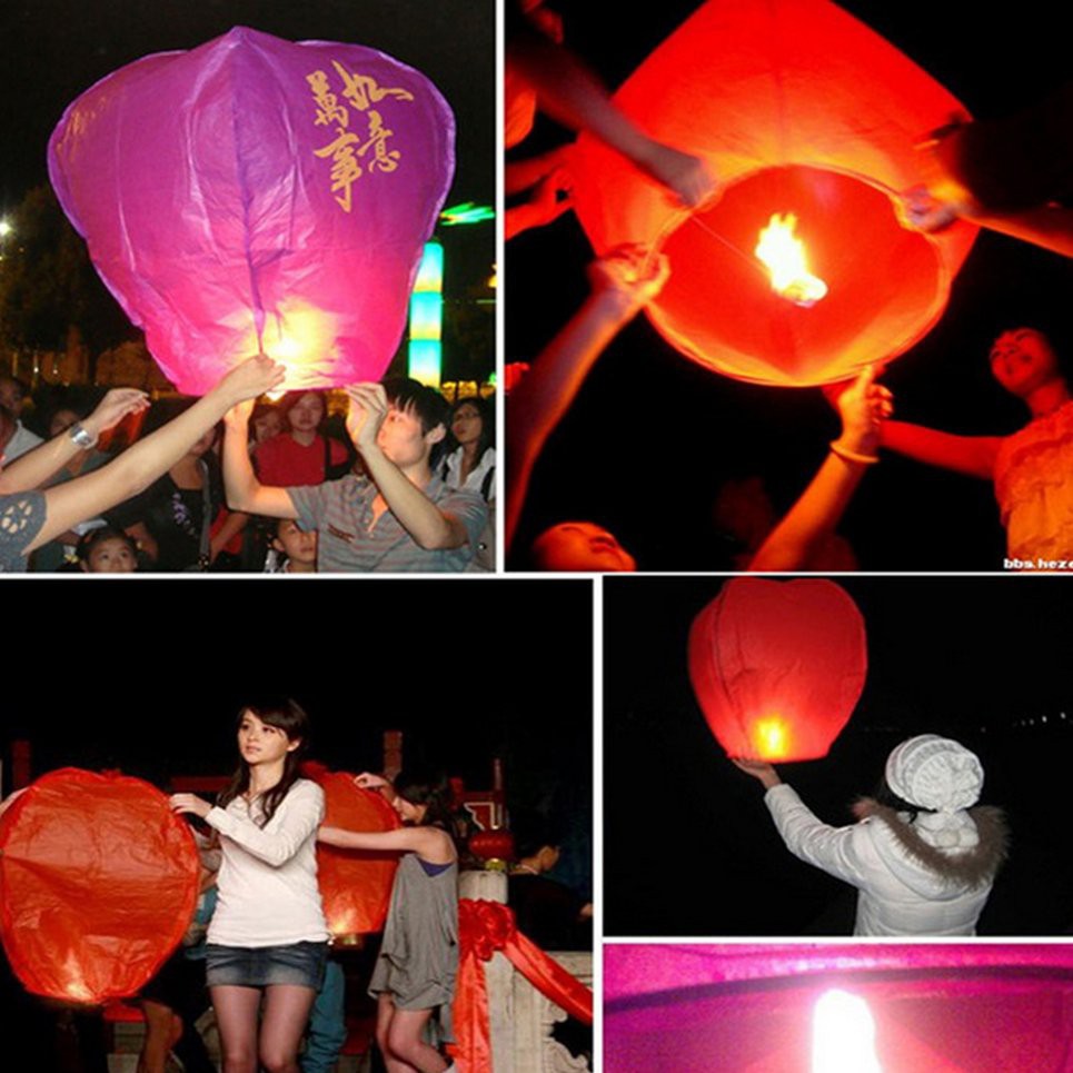 cái lồng đèn ước Kong Ming Lantern Đèn lồng giấy thả điều ước trang trí cho đám cưới / Trang Trí Lễ Hội Đèn Lồng Trung Giấy Tròn Tết Nguyên Đán